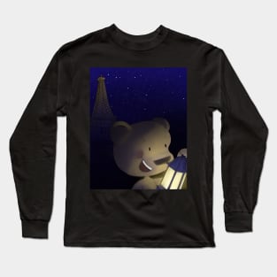 Night Time In Paris Long Sleeve T-Shirt